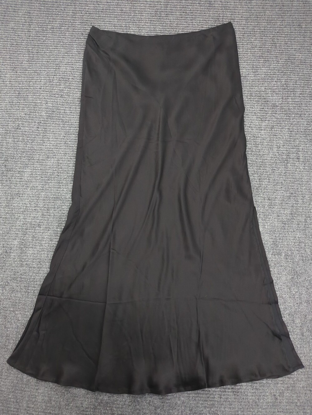 NWT Cleobella Midi Skirt Black Medium 100% Viscose Satin Slip Skirt Minimalist - Picture 5 of 13